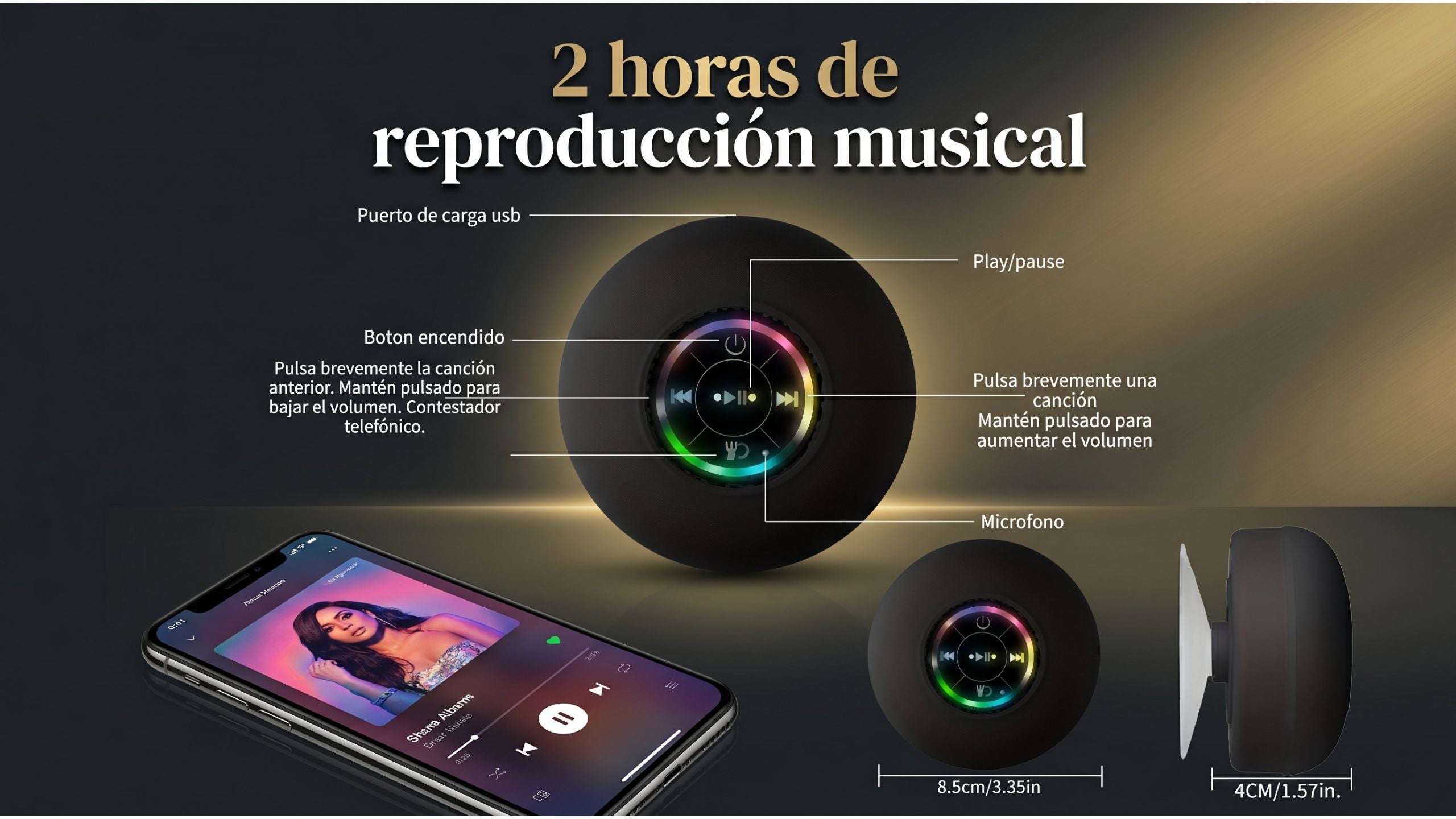 Altavoz Bluetooth impermeable