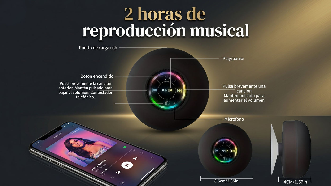 Altavoz impermeable en el agua
